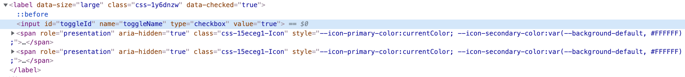 Toggle element